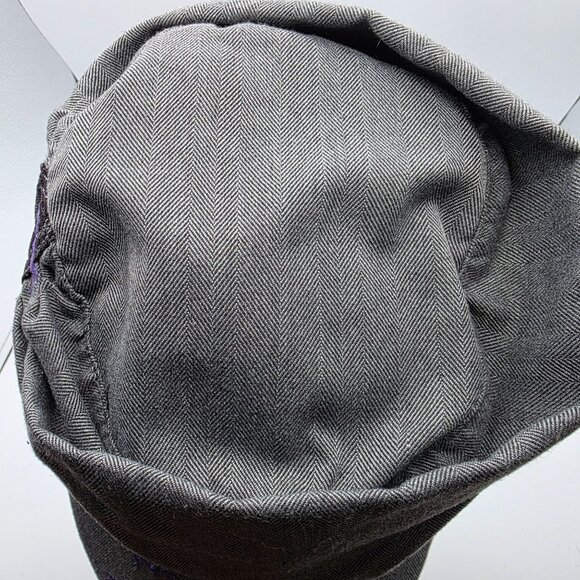 Nightmare Before Christmas Jack Skellington Adult Gray Herringbone Cap Purple - Picture 5 of 9